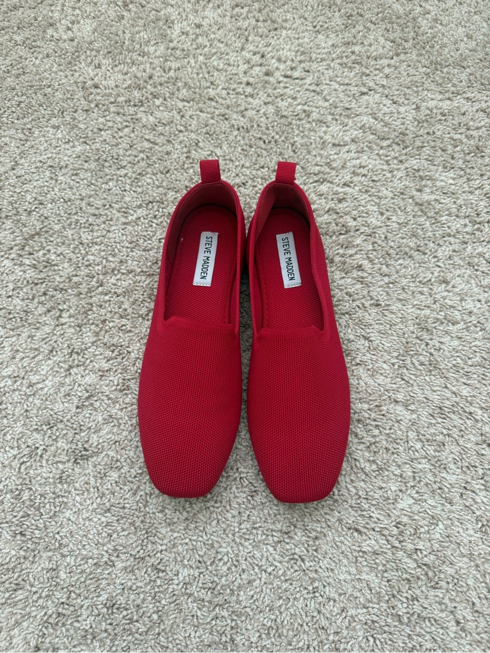 Steve Madden Bright Red Knit Slip-On